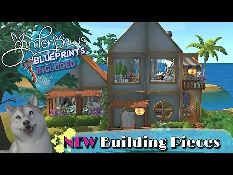 New Building Pieces! | Garden Paws | Easy House Blueprint Guide & Decoration Ideas