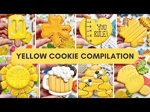 YELLOW COOKIES ~ an epic cookie decorating compilation of all yellow cookies 💛