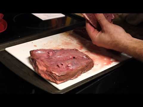 Cooking a Beef Heart - Steaks on the Grill