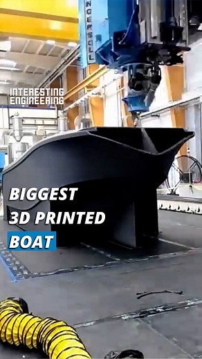 Interesting Engineering | The world's largest 3D-printed boat comes together in just 72 hours. 🛥️ This boat is 25 feet long and weighs 5,000 pounds. #Engineering #Reels | Instagram