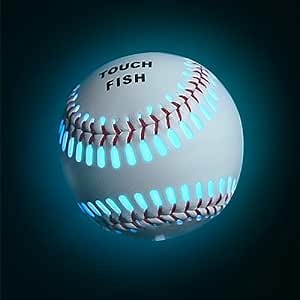 Touch Fish Light Up Baseball, Glow in The Dark Baseball, LED Type-c Charging Baseball，Perfect Baseball Gifts for Boys, Girls, Adults, and Baseball Fans, Official Baseball Size and Weight