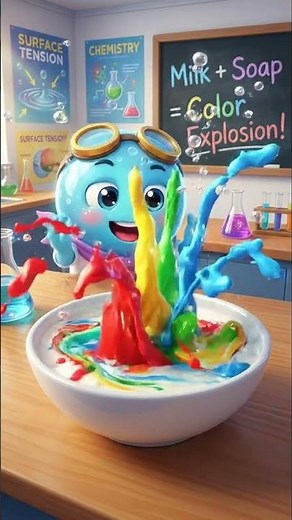 Why Does Milk Suddenly Explode With Colors ? | Bubbly Science