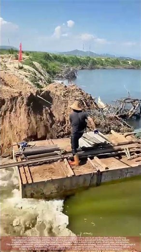 Mobile Waterborne Drilling Platform in Transit