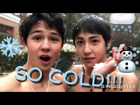 ❄️SHIRTLESS In The Snow Challenge🌨 (Frozen During Process)👍🏼