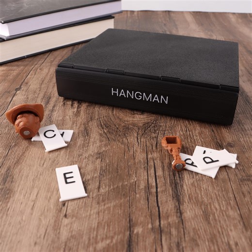 Hangman Book Game: 3D Printed Portable Travel Word Game & Bookshelf Decor - Etsy UK