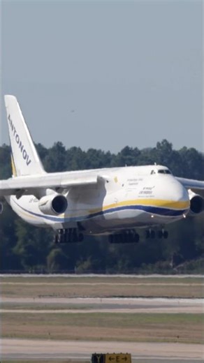 Heavy Metal Arrival: Antonov AN-124 Touches Down at Dulles ✈️