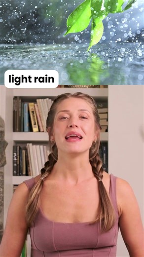 Rain doesn't all just "fall" #englishlearning #learnenglish #easyenglisheveryday