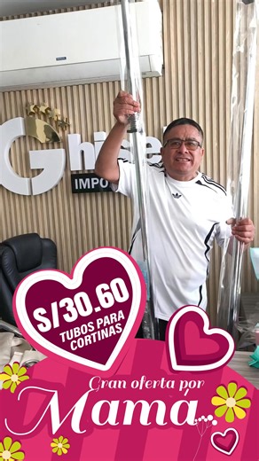 ¡Tubos para cortinas a solo s/30.60 en Giselle Importaciones!