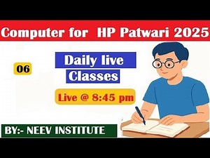 HP Patwari 2025 | Super computer | Computer Online Class || By Neev Instiute