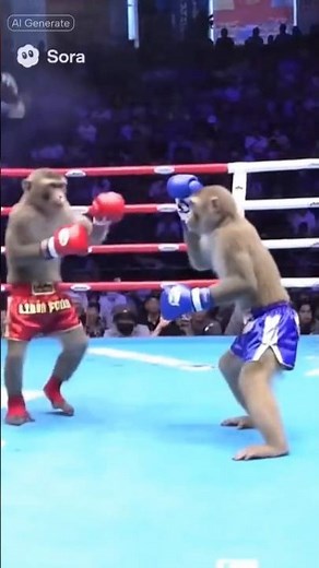 🐵 “Jungle Champ: The Boxing Monkey” #wildlifeentertainment #animals #funny