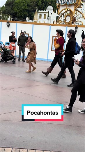 Magic With Thomas (@magicwiththomas) - Pocahontas Greets Thomas at Disneyland with Joy
