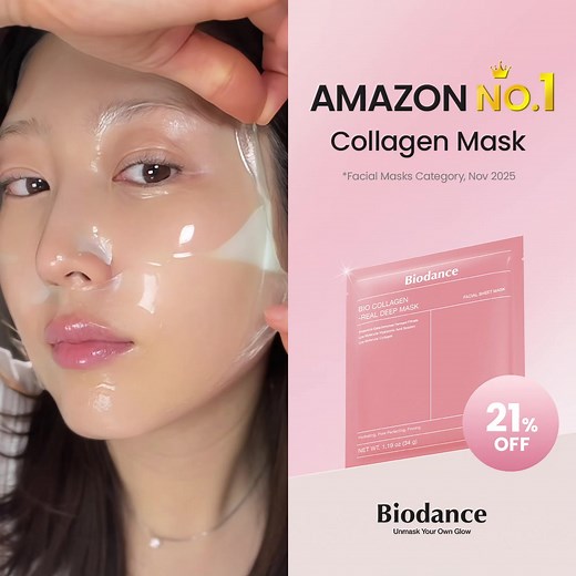 Amazon's No.1 Collagen Mask is now at its best deal! Don't miss your chance to get the ultimate GLOW BOOSTER. | Biodance_global