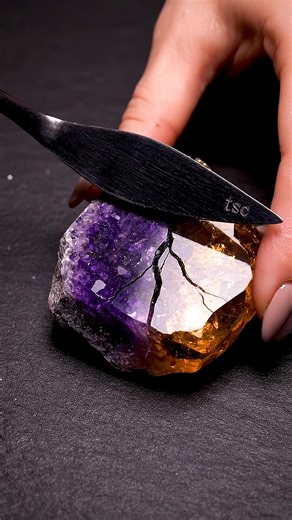 Relaxing ASMR Experience with Amethyst Crystals
