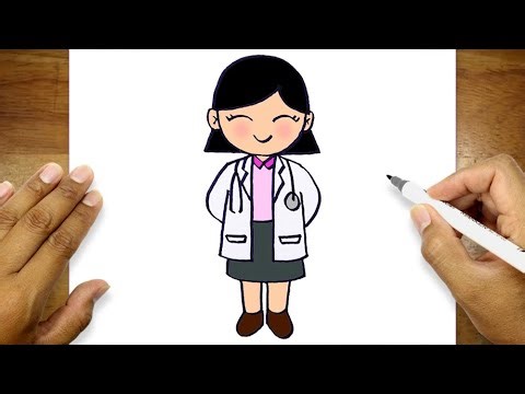 How To Draw A Doctor Easy Step By Step | Doctor Drawing Simple Easy