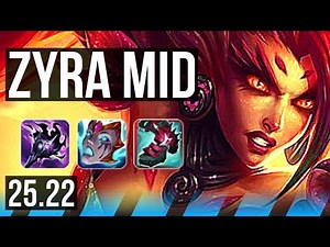ZYRA vs ZED (MID) | EUW Master | 25.22