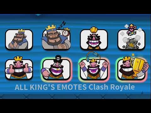 ALL 26 KING'S EMOTES Clash Royale | ALL KING EMOTES ‪@MWGAMINGCR‬‪@YouTube‬