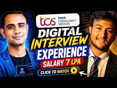TCS Digital Interview Experience | Interview Questions asked in TCS digital Interview | Salary 7 LPA