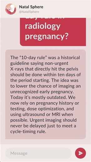 What is the 10 day rule in radiology pregnancy?