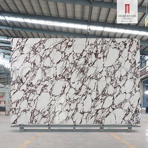 [Hot Item] Porcelain Calacatta Viola Marble Glossy Slab Sintered Stone Tile Sheets Purple