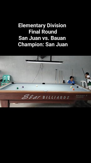 109K views · 1.8K reactions | Championship Round BILLIARDS – ELEMENTARY DIVISION (9-BALLS)  Final Round Match Result: San Juan vs. Bauan ✔ Winner: San Juan #fypageシ | Agnes De Chavez | Facebook