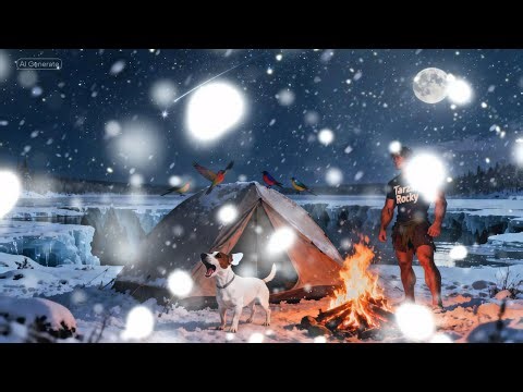 Hard Sleep To Soft Sounds (Ice Cracking & Water In Ice Bellowing, Animals And Tree Sounds) #asmr