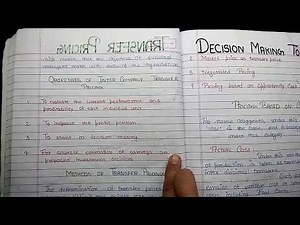 #5 Transfer Price |Decision Making Tools | Cost and Management Accounting and Financial Management |