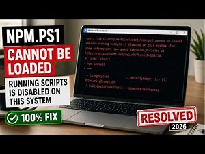npm : File C:\\Program Files\\nodejs\\npm.ps1 cannot be loaded because running scripts is disabled on