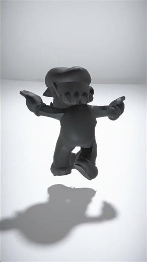Cartoon Plumber in Black Outfit with Cap