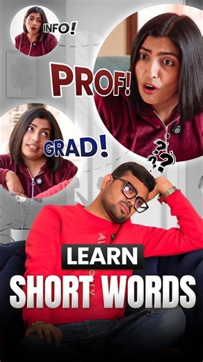Clipped Words in Spoken English 🔥 | Prof, Info, Grad | English Connection EC #Shorts