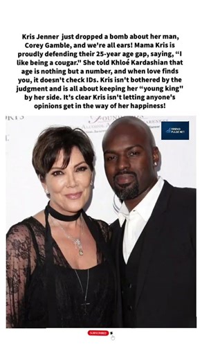 Kris Jenner on Age Gap Relationship 😳 “Age Is Just a Number” Sparks Debate #fyp #ytshorts #fypage