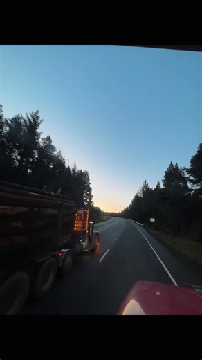 truckin with a coworker #fyp #logtruck #sunrise #truckin