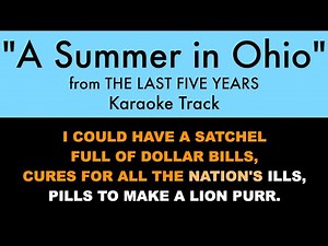 "A Summer in Ohio" from The Last Five Years - Karaoke Track with Lyrics on Screen