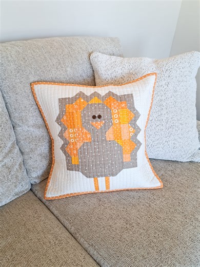 On to the next holiday! 🦃 I love making quilted pillow covers! They are much faster than a quilt and so fun to switch out for different holidays. Find the link to this Turkey Pillow Cover pattern in the comments. Pattern: Gobble Gobble Turkey Pillow Cover Pattern available in the Center Street Quilts shop--link below in comments. Frankenstein is a block pattern from Lella Boutique. | Center Street Quilts