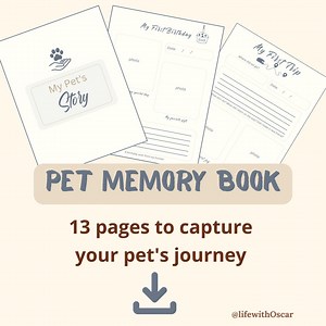 My Pet's Story, Custom Pet Memory Book, Digital Pet Journal for Dogs Cats, Dog Scrapbook, Pet Scrapbook Keepsake, Pet Life Tracker PDF - Etsy