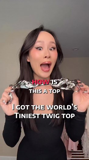 I got the world’s tiniest metal twig top! 👀 Can’t wait to try this on and style it w y’all next! #microminitop #metaltwig #weiræn #designerfashion #twigtop metal twig top bra #clothinghaul #coolclothes | Yuyi Chua