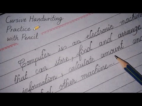Cursive Writing Practice with Pencil | Beautiful Handwriting for Beginners