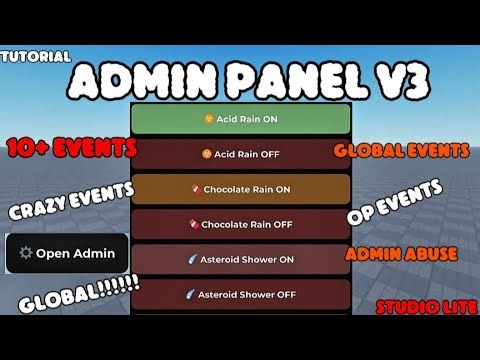 Admin Panel V3😈 || Studio lite Tutorial guide #roblox