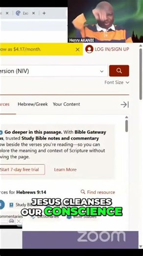 Jesus' Blood Cleanses Conscience: Hebrews 9:14 Explained #shorts