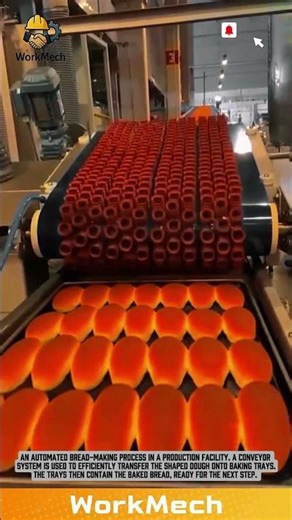 Automatic Process of Mass Bread Making: Modern Bakery Factory Conveyor Machine #machine #tech