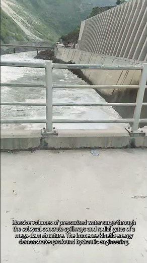 Massive Dam Water Release Unleashed #nature #landscape #dam #engineering #waterpower