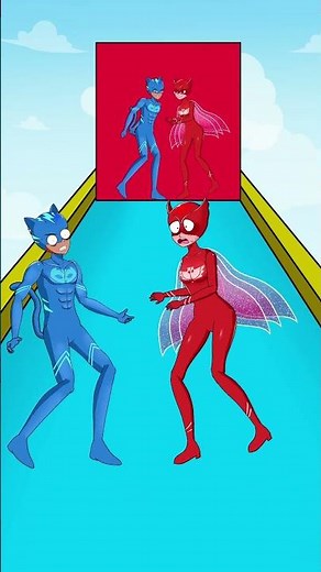 PJ Mack: Owlette Loves Catboy 💕 | Funny Animation #shorts #pjmasks #trending