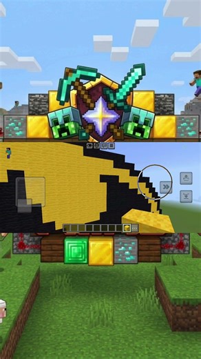 I Build batman logo in minecraft #shorts