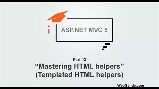 (#13) Templated HTML helpers in MVC 5 - MVC tutorial for beginners in .net c# - 480p