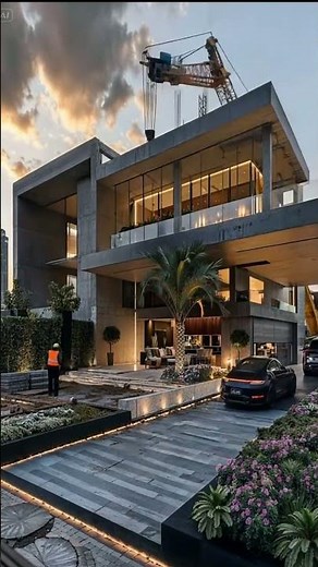 How Dubai Created This Stunning Modern House 🏡 #shorts #house #houseconstruction #shortsfeed