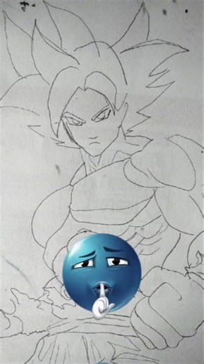 Ultra Instinct Goku Drawing 🔥 | Realistic Anime Art | Only Anime Art #dragonballdrawing #evilgoku