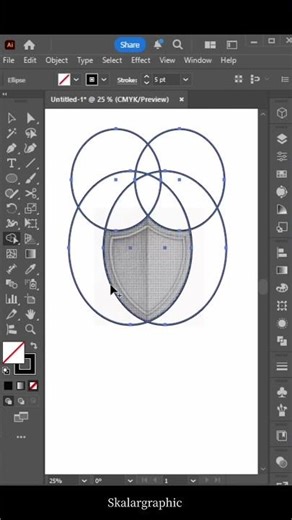 Shield Adobe illustrator Tutorials Beginner vs Pro #illustratortips #adobeillustratorbasics