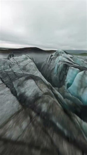 Hard to explain the feeling of flying over ice older than every story we know, the fog made it extra