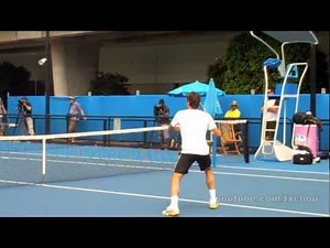 Roger Federer - Slow Motion Forehand Volleys in High Definition, Australian Open 2011