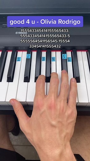 good 4 u - Olivia Rodrigo easy piano tutorial #fy #foryou #foryoupage #piano #pianotutorial #music #fyp #xyzbca