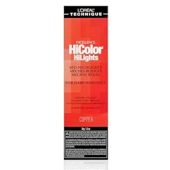 L'Oréal Technique HiColor Red HiLights Permanent Hair Color for Dark Hair | Intense Red Highlights | No Pre-Lightening Required | Rich, No-Drip Creme | Quick Processing Time | Red
